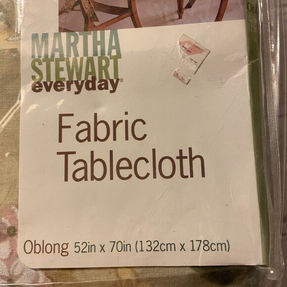 🏡🏡Martha Stewart Fabric Tablecloth Bundle 52 X 70 Oblong NWT Hydrangea - Picture 2 of 7